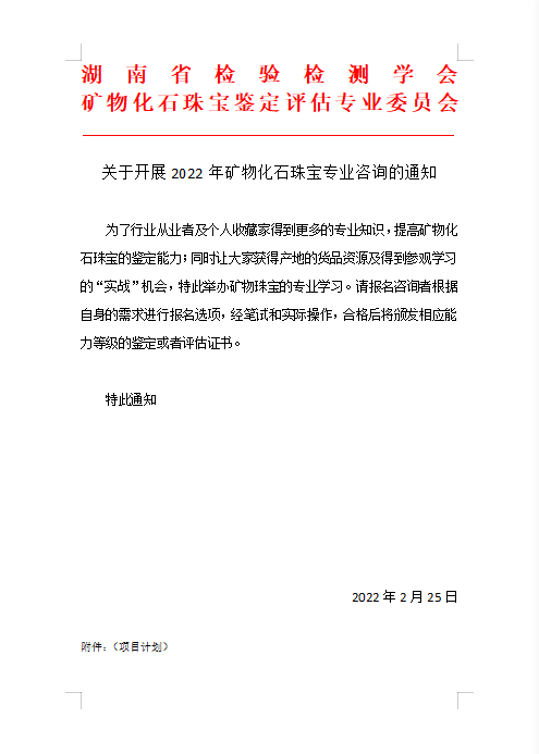 开展2022年矿物化石珠宝专业咨询的通知插图